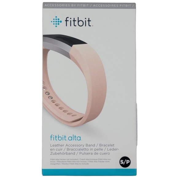 Fitbit Alta Leather Accessory Band Size S/P Color Pink - Picture 1 of 4